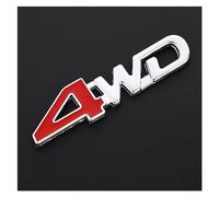 Aqxyju Autocollant en métal 3D emblème 4WD 4X4, décalcomanies compatibles avec ASX Outlander CRV Civic Grand Vitara Swift Autocollants de Voiture personnalisés(Sliver)