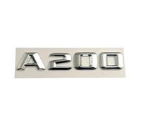 Aqxyju Badge Autocollant 3D ABS chromé for Coffre arrière de Voiture, Logo Compatible avec A45 A180 A200 A250 A260 W176 W177, Accessoires Autocollants de Voiture personnalisés(A200)