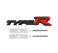 Aqxyju Badge de calandre avant en métal de Type R 3D, autocollant d'emblème de coffre arrière compatible avec Civic TYPER CRV HRV, accessoires de voiture adaptés Autocollants de voiture personnalisés(