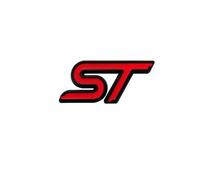 Aqxyju Emblème de Volant de Voiture avec Logo St en métal 3D Compatible avec 2 3 K2 MK3 MK7 Fiesta Kuga/Explorer Edge St, Accessoires Autocollants Autocollants de Voiture personnalisés(Red Black Ste