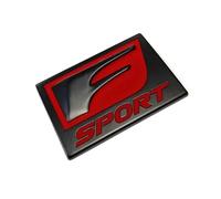 Aqxyju Logo 3D en métal Noir Rouge, emblème F Sport, Plaque signalétique FSPORT, Badge de Voiture, décalcomanie de Coffre, Compatible avec Les Accessoires Autocollants F Sport Autocollants de Voiture