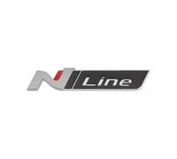 Aqxyju N LINE Logo Autocollant d'emblème de coffre arrière de voiture Autocollant d'insigne de carrosserie automobile Compatible avec Accent Kicks Reina Autocollants de voiture personnalisés(Matte N L