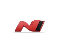 Aqxyju Nline N Line Logo Emblème de calandre de voiture Badge de coffre compatible avec i30 i20 Tucson Elantra Kona N Line Autocollant autocollant Accessoires Autocollants de voiture personnalisés(N R