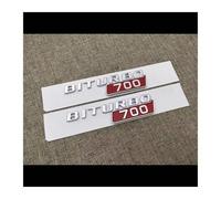 Aqxyju Voiture ABS BITURBO 700 800 900 Logo côté coffre corps Badge emblème décalcomanies autocollant Compatible avec classe G G700 G800 G900 W463 Autocollants de voiture personnalisés(Silver Red 700)