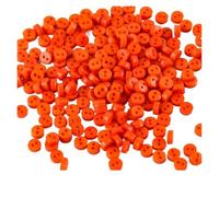 Aqxyki 100 pièces d'accessoires de couture for vêtements colorés avec boutons de 6mm avec doubles trous(Orange)