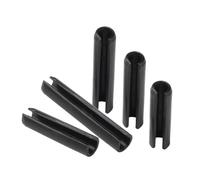 Aqxylzx Goupilles cylindriques élastiques en Zinc Noir M5 M6 M8 M10, goupilles de localisation, goupilles Fendues, 65 goupilles à Ressort en Acier au manganèse, Longueur = 8-30mm, 3 à 30 pièces (Size