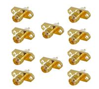 Aqxymju Adaptateur Coaxial de connecteur RF, Support de Panneau de châssis Femelle SMA à 2 Trous, 10 pièces