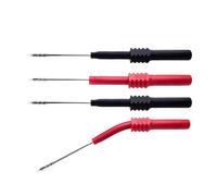 Aqxymju Sondes de Test Souples P5009, 4 pièces, Aiguille de perçage d'isolation en PVC, multimètre Non destructif, sonde de Perforation Rouge/Noir
