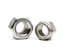 Aqxypas 2/5/10/25 pièces UNF 10#1/4 5/16 3/8 7/16 1/2 304 Acier Inoxydable UK US Filetage Grossier Hexagonal en Nylon écrou Auto-bloquant Nylock Contre-écrou (Color : Yellow)