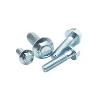 Aqxypas Boulons à Bride hexagonale Externe M0 M12, dent à Filetage Fin métrique, vis à Bride hexagonale plaquées Zinc Blanc de qualité 8.8, Pas de 1.25 (Size : M12x1.25x50 5pcs)