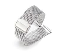 Aqxypas Bracelet de montre en acier inoxydable, bracelet de remplacement, largeur 12mm 13mm 14mm 16mm 17mm 18mm 19mm 20mm 22mm avec broche à outils(Silver,18mm)