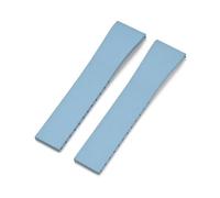Aqxypas Bracelet de montre en caoutchouc fluoré FKM 18/19/20/21/22 mm, boucle déployante à dégagement rapide, réglable, universel, for hommes et femmes(Light blue No buckle,22mm)