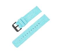 Aqxypas Bracelet en Nylon tissé 12/14/16/18/20/22mm, toile arc-en-ciel à la mode, bracelet de remplacement for hommes et femmes, for Watch4 Classic(Light blue black,20mm)