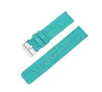 Aqxypas Bracelet en Nylon tissé 12/14/16/18/20/22mm, toile arc-en-ciel à la mode, bracelet de remplacement for hommes et femmes, for Watch4 Classic(Blue green silver,12mm)