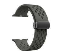 Aqxypas Bracelet en Silicone for Bracelet de montre 49mm 45mm 44mm 42mm 40mm 41mm 38mm, Bracelet Correa série 9 8 SE 7 6 5 4 3 Ultra 2(Space Gray,38 40 41 mm)