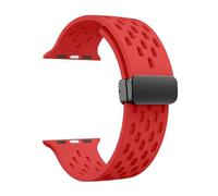 Aqxypas Bracelet en Silicone for Bracelet de montre 49mm 45mm 44mm 42mm 40mm 41mm 38mm, Bracelet Correa série 9 8 SE 7 6 5 4 3 Ultra 2(Red,42 44 45 49 mm)