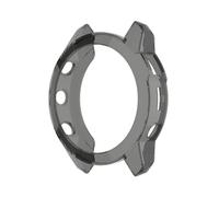 Aqxypas Coque transparente en TPU for montre connectée Epix Pro 42 mm, 47 mm, 51 mm (2e génération), avec cadre de protection et protection antichoc(Black,For Epix42mm)