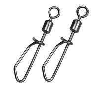 Aqxypas Émerillons de pêche Snap 25~100 pièces en Acier Inoxydable Snap pêche pivotants pêche en Eau salée Littoral Snap connecteur s'attaque(Size1-0 50kg 39.7mm,50 Pcs)