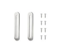 Aqxypas Équerre droite en acier inoxydable renforcée à 180 degrés for fixation de meubles(90mm Stainless 2pcs)