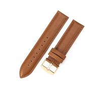 Aqxypas For bracelet de montre femme cuir 12/13 mm 14 mm 17 mm 18 mm 19 mm 20 mm 22 mm homme(Brown-Gold,19mm)