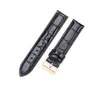 Aqxypas For bracelet de montre femme cuir 12/13 mm 14 mm 17 mm 18 mm 19 mm 20 mm 22 mm homme(Crocodile-Blackr-RD,19mm)