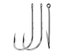 Aqxypas Hameçons de pêche à appâts en Acier à Haute teneur en Carbone for brèmes, cabillauds, perches, Bars(Size1,50Pcs Bulk)