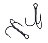Aqxypas Hameçons triples de pêche en Acier à Haute teneur en Carbone, Triple hameçon Pointu sur leurres durs, Accessoires de pêche en Eau salée(Size-16 Gap-3.2mm,25 Pcs)