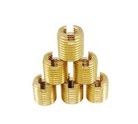 Aqxypas Insert de filetage autotaraudeur M2 M3 M4 M5 M6 M8 M10 M12 M14, douille de vis autotaraudeuse, Type fendu, réparation de filetage, 2 à 10 pièces (Color : Galvanized, Size : M4xM6.5x8mm (10pc