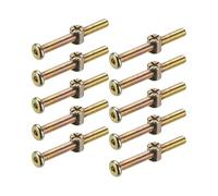 Aqxypas Jeu d'écrous de boulons de meubles M6x15/20/25/30/35/40/50/60mm, 5 à 20 pièces, vis à douille hexagonale avec écrous à baril(M6 x 60mm 10pcs)