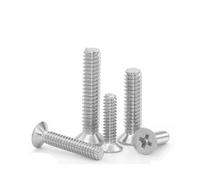 Aqxypas Lot de 100 mini vis à tête fraisée cruciforme en acier inoxydable 304 GB819 M1.6, M2, M2.5(6mm x100pcs,M2)