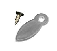 Aqxypas Lot de 100 Pompes Transparentes en métal et Plastique for Photo, Cadre de Miroir, Panneau arrière, Bouton Rotatif, Fixations + vis(E Clear Plastic)