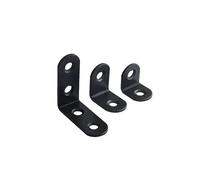 Aqxypas Lot de 12 équerres de support à angle droit, joint droit, noires, for étagères, boîtes en bois et meubles.(M-12PCS)