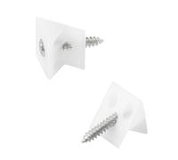 Aqxypas Lot de 20 équerres d'angle en plastique avec vis, fixations résistantes for le fond de tiroir, idéales for la réparation de meubles et le renforcement des tiroirs affaissés.