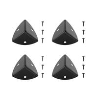 Aqxypas Lot de 4 protections d'angle en fer noir antique de 2,5 cm (1 pouce), style vintage, décoratives, for meubles, tables, bureaux et boîtes.(Black 4pcs)
