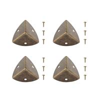 Aqxypas Lot de 4 protections d'angle en fer noir antique de 2,5 cm (1 pouce), style vintage, décoratives, for meubles, tables, bureaux et boîtes.(Antique Bronze 4pcs)