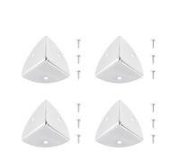 Aqxypas Lot de 4 protections d'angle en fer noir antique de 2,5 cm (1 pouce), style vintage, décoratives, for meubles, tables, bureaux et boîtes.(Silver 4pcs)