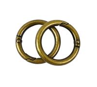 Aqxypas Lot de 5/10 Boucles à Ressort en métal 16/20/25/32/38 mm for Sangle de Sac à Main, Mousqueton, Porte-clés, Collier for Animal de Compagnie(Bronze,16mm-10Pcs)