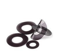 Aqxypas M2 M2.5 M3 M4 M5 M6 M8 M10 en Plastique Souple PVC Noir Isolant Simple Joint d'étanchéité Anneau entretoise rondelle Plate 100 pièces(M5x8x0.5(100pcs))