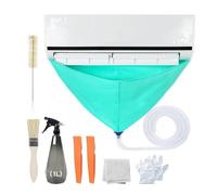 AQXYUULL Kit de nettoyage de climatisation, couvercle anti-fuite, ensemble complet de nettoyeur de climatiseur avec tuyau d'eau, outils de nettoyage sans démontage (Color : Kit 3)