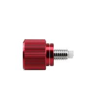 AQXYWAZQ 1 vis à Oreilles en Aluminium M8 M10, tête moletée en Alliage d'aluminium + Filetage en Acier Inoxydable avec Colle Tampon Pom, Boulon de Serrage à la Main(Rouge,M10x20mm (D20x20))