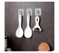 AQXYWAZQ Lot de 10 Crochets adhésifs Transparents Multifonctions et Solides for Porte, Mur, Rangement de clés, for la Maison, la Salle de Bain, la Cuisine