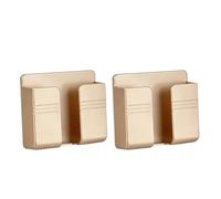 AQXYWAZQ Lot de 2 Supports de Rangement muraux créatifs for téléphone, Support de Chargement, Crochet for perceuse, boîtier de télécommande(2pcs Gold)