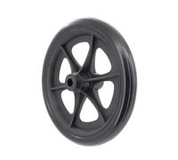 AQXYWAZQ Roues de 8 Pouces, Lisses, Flexibles et Robustes, roulettes Avant for Fauteuil Roulant, pneus Pleins, pièces de Rechange for Fauteuil Roulant(Black 1PCS)