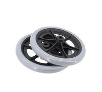 AQXYWAZQ Roues de 8 Pouces, Lisses, Flexibles et Robustes, roulettes Avant for Fauteuil Roulant, pneus Pleins, pièces de Rechange for Fauteuil Roulant(White 2PCS)