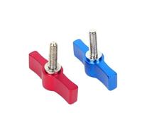 AQXYWAZQ Vis de Serrage à Main réglables for caméras Vis de poignée en Alliage d'aluminium Vis réglables M4 M5 M6(M5 Red)