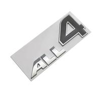 AQXYWQLL Badge de Porte avec Logo ALL4 en métal 3D, Autocollant d'emblème de Garde-Boue, Autocollants de Voiture compatibles avec Cooper R61 F60 Countryman Paceman(Color:Silver)
