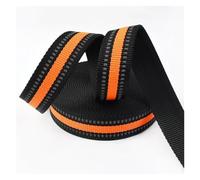 AQXYWQLL Bande de sangle réfléchissante 5/10M 15/20/25mm, ruban décoratif, sangle de sac, vêtements, collier de chien, bandes de liaison, bricolage, accessoire de couture(Orange,25mm-10Meters)