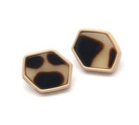AQXYWQLL Boutons de Manteau en métal for Femmes, léopard Hexagonal, 30mm, for vêtements, Vintage, décoratifs Faits à la Main, Accessoires artisanaux, Vente en Gros(Leopard,30mm 6pcs)