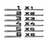 AQXYWQLL Emblème de Coffre de Voiture 3D ABS Competition Thunder Edition Autocollant Compatible avec M1 M2 M3 M4 M5 M6 M7 M8 X1M X2M X3M X4M X5M X6M X7M X5(Gloss Black,X5M Competition)