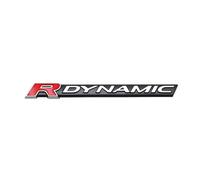 AQXYWQLL Générique Autocollant 3D en métal avec Logo Dynamique R for Voiture(Silver)